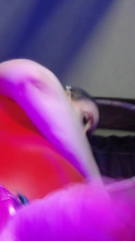 빨간 고무 지배자 Eva Latex 펨돔 BDSM 솔로 스트랩 존나 큰 엉덩이 미시 페티쉬 핫한 섹시