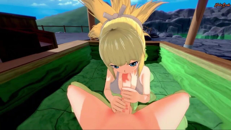 Hentai Smash: Punto di vista scopa Kohaku in una vasca idromassaggio prima...