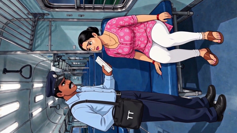Aipornhub: Brak biletu w pociągu - Desi żona seks z biletem Checker Cartoon...