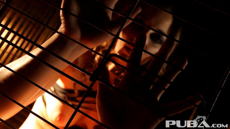 PUBA Solo: Dani Daniels a trapped bitch inside a pet cage