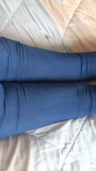 The big ass of a mature Latina with jean on and jean down