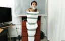 Selfgags Latina Bondage: Mummified panty head disiapkan untuk perjalanan seks bondage