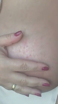Breast Massage with a Dildo