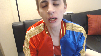 Abby Anna: Harley Quinn burping tease