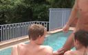 Bareback Boy Bangers Orange Media: Exclusive video Bareback: Intense fuck by the pool with three...