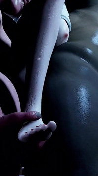 3D roztomilá asijská manželka má svůj první sex ve třech a měla orgasmus