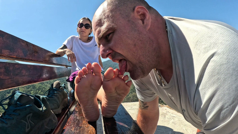 Mistressyammyboots: Mistress Control: Conquering the Mountain Peak Barefoot