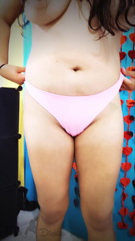 College Student Shows off Her Big Tits While Trying on Her Thong