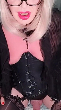Sexy Trans Minx v punčochách