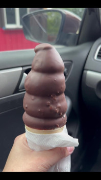 Ik hou gewoon van een ondergedompelde kegel wat is je favoriete ijsje?