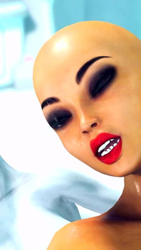Super mimozemský sex ve sci-fi laboratoři. Futa alien si hraje s mladou kočičkou