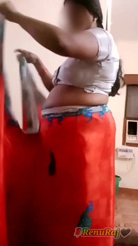 Desi Indian Tamil BBW Wife Latha Nude Body Show Big Boobs Ass Hairy Pussy Saree Tease