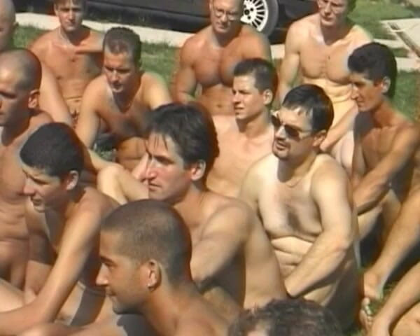 Planete Francaise: Magnificent French Blonde Sucks Several Big Dicks in Outdoor Gangbang