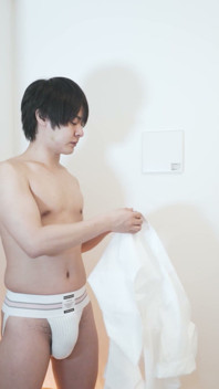 Handsome Straight Guy Hayashi White Jock Strap