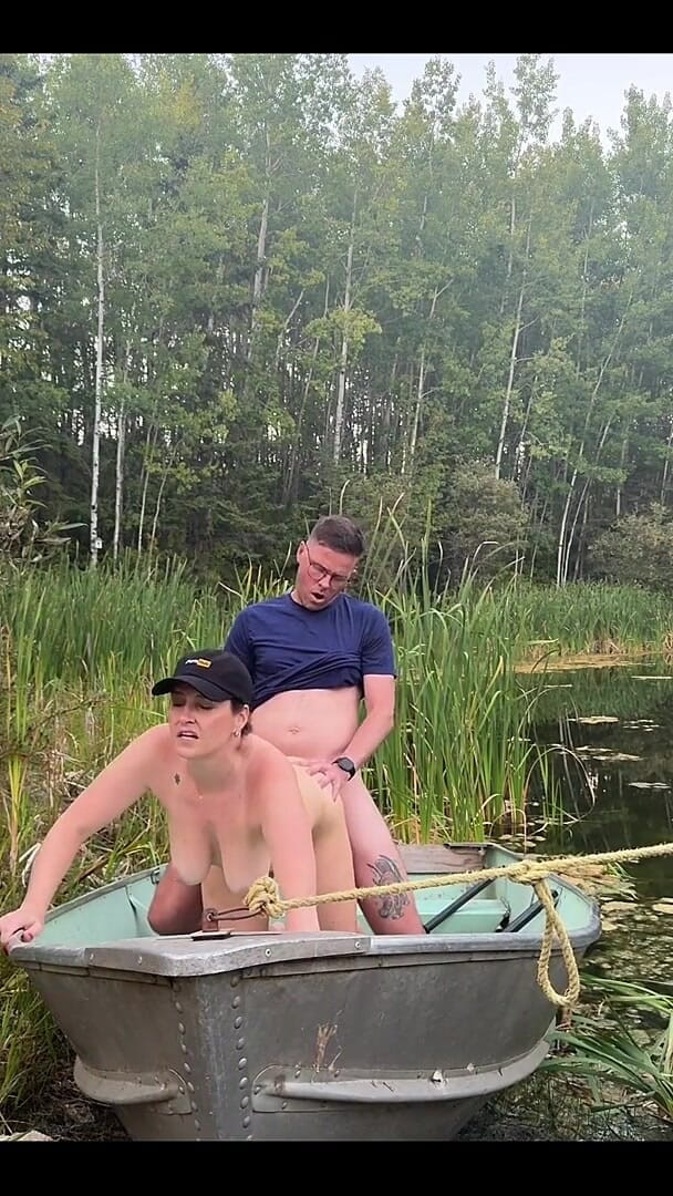 Avril Showers: Doggystyle on Boat in the Forest