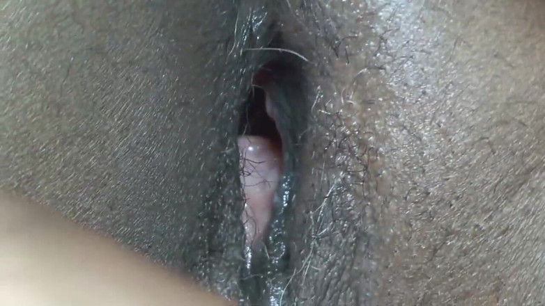 BBW ebony pleasured with the dildo