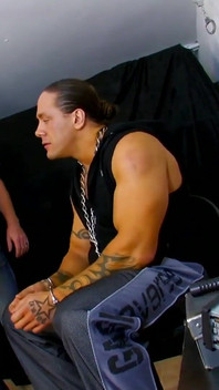 Brunette with big tits gives a deep blowjob and fucks with Rob Diesel