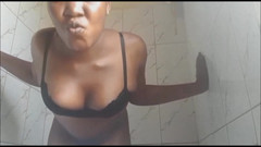 Samantha Johnssons: Rowena Pissing Her Bra and Licking It