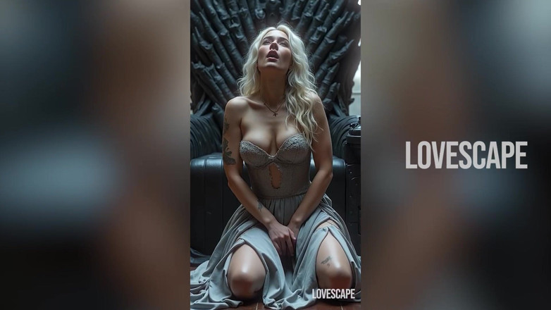 Lovescape: Daenerys godin Solo - spuitende drakenkoningin masturbatie