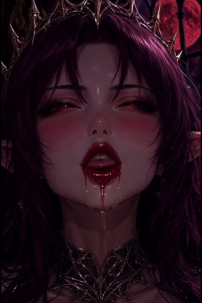 Wertstofsamler: La reine vampire, anime 3D, se masturbe à la lumière de la...