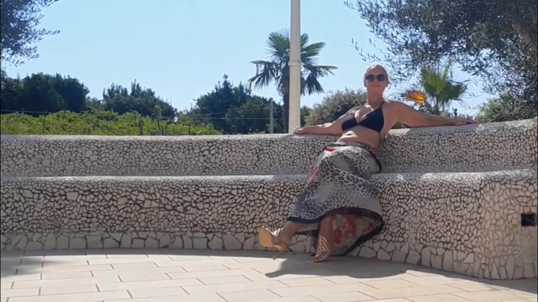 Selena701: Mature Blonde Wife Dancing and Having Sex Outdoors