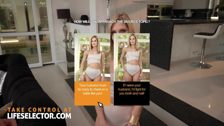 LifeSelector: POV pornô Solitária dona de casa Candee Licious em dp...