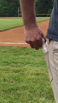 Jerking off on the Baseball Field by Home Plate