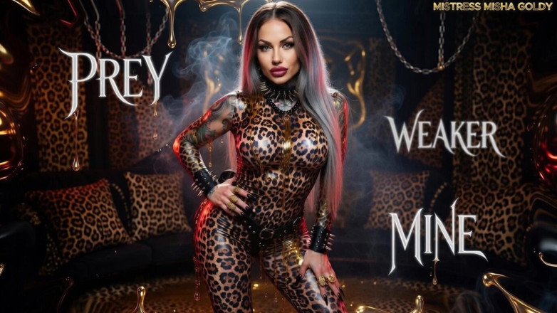 Goddess Misha Goldy: Soy tu depredador.