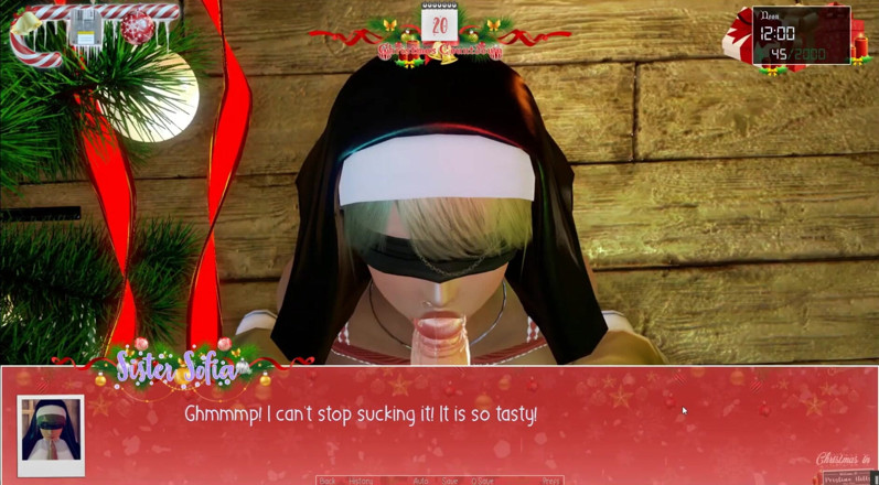 Cumming Gaming: Unlimited Christmas [Xmas hentai porn play] Ep.5 the black nun was...