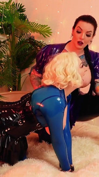 Backstage - Behind the Scenes - Latex Rubber Lesbian Porn Making Video Process