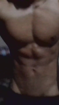 Showing His Abs and Core Area