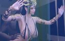 X Hentai: Medusa Queen трахает соседа с большим черным членом, часть 02 - 3D анимация 262