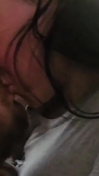 Beautiful Big Titty Dark Haired Girlfriend Gets Tits Sucked and a Deep Drippin