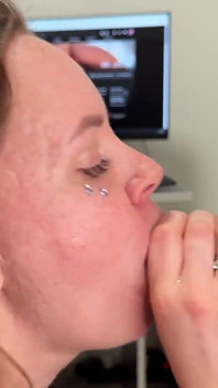 Amateur-blowjob mit creampie im gesicht