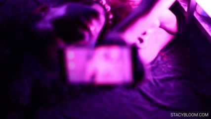 Stacy Bloom: Babe masturbates on camera and brings herself to orgasm - music...
