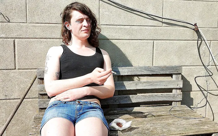 Sara B: Sara smoking outdoor
