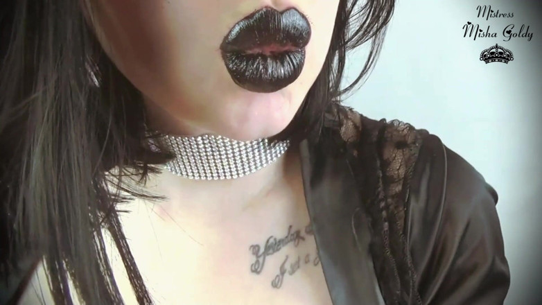 Goddess Misha Goldy: Buze negre tachinează instrucțiuni de masturbare