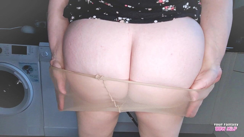 BBW_Wife: Taties en collants transparents (vidéo maison, collants transparents, collants à la chatte...