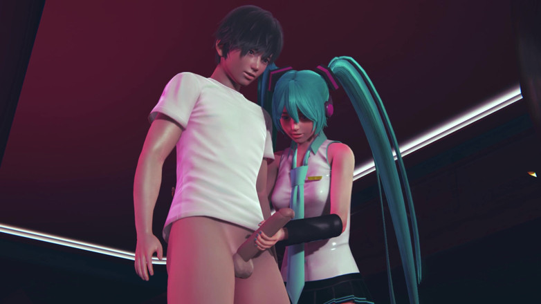 Waifu club 3D: Miku herkesin içinde misafire yarak sıvazlıyor