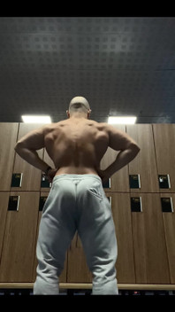 Sweaty Flexing After Training