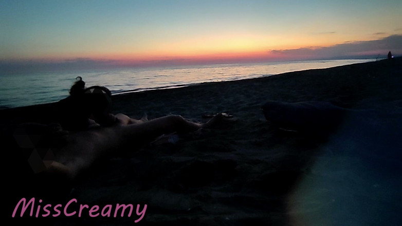 Miss Creamy: Dick Flash French Teacher MILF Risky Beach Blowjob Maspalomas Nude...