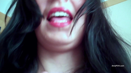 AmaPOV: Rubbing her big natural tits before putting my cock in...