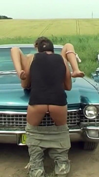 Busty Babe Zaneta Hot Fuck in Classic Car