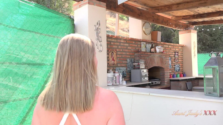 Aunt Judy's XXX: Busty MILF Marie Gets Creampied by the Waiter at the...