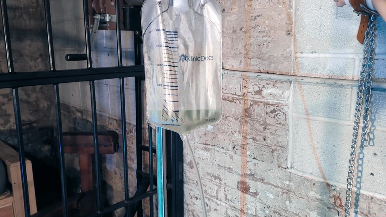 Rosa Rosebud: Chained to the Wall for Enema and Electrics
