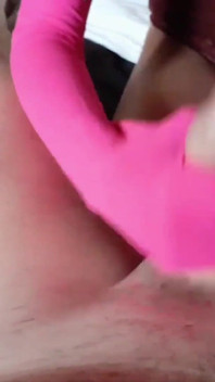 MILF Gives a Footjob and Handjob in Nylon