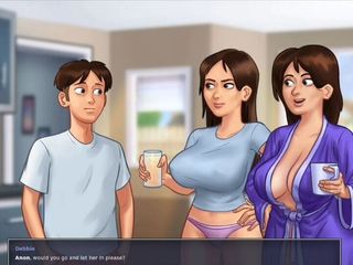 X_gamer: जेनी और डेबी के साथ घर पर चार दिन - Summertime saga खेल