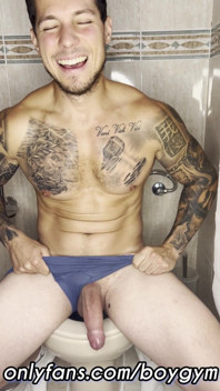 My Cock Cums in the Bathroom with No Touch