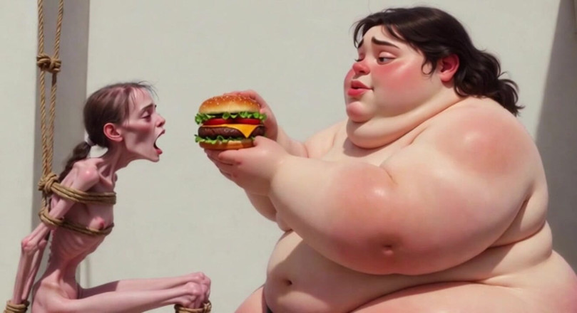 YOUR BEST FANTASY: Intense Feeding Session - SSBBW Humiliates and Fattens Thin Girl