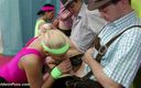 Goldwin pass: Orgia tedesca selvaggia in lederhosen con ragazze aerobiche flessibile